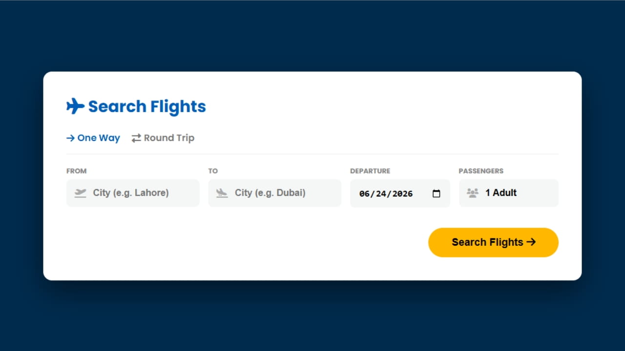 Flight Search Portal